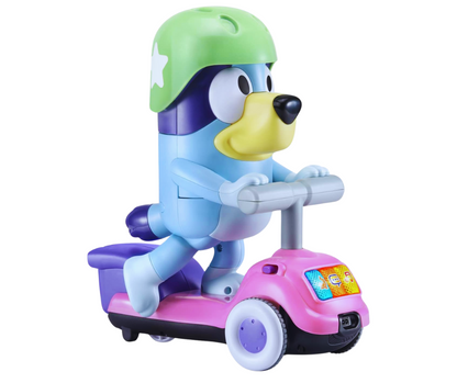 VTech Moto Scooter de Bluey, Patinete Interactivo Educativo, Versión audio ESPAÑOL