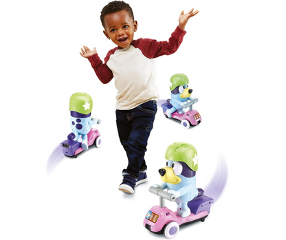 VTech Moto Scooter de Bluey, Patinete Interactivo Educativo, Versión audio ESPAÑOL