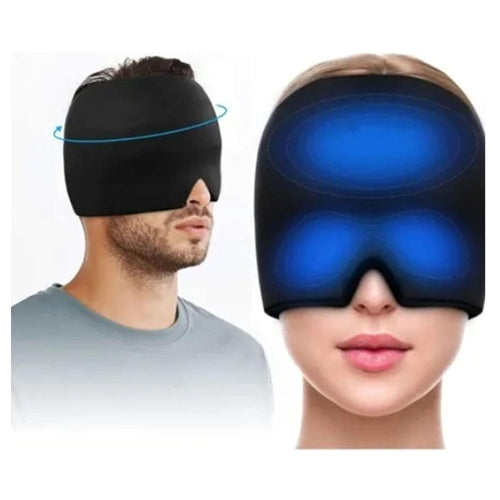 Gorro de Compresión para Migraña y Dolor de Cabeza, Alivio Inmediato Frío/Calor Reutilizable